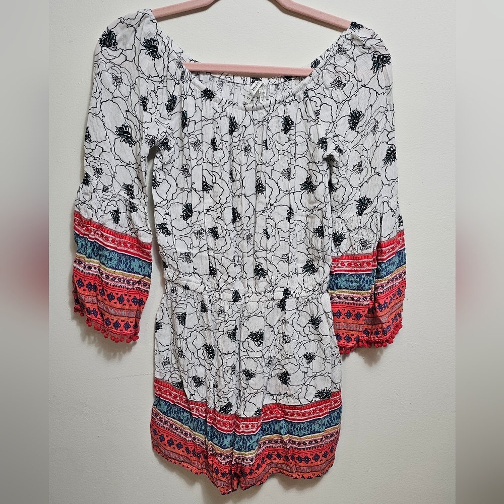 Mudd XS Floral‎ Off-Shoulder Women's Romper